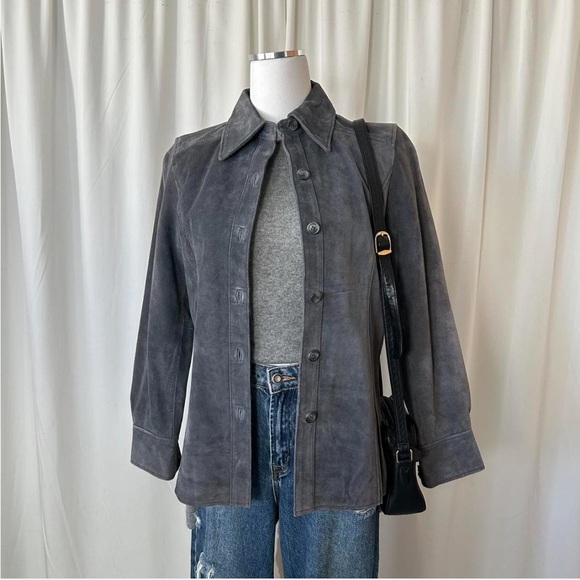 Valerie Stevens Gray Leather Jacket - Picture 3 of 10